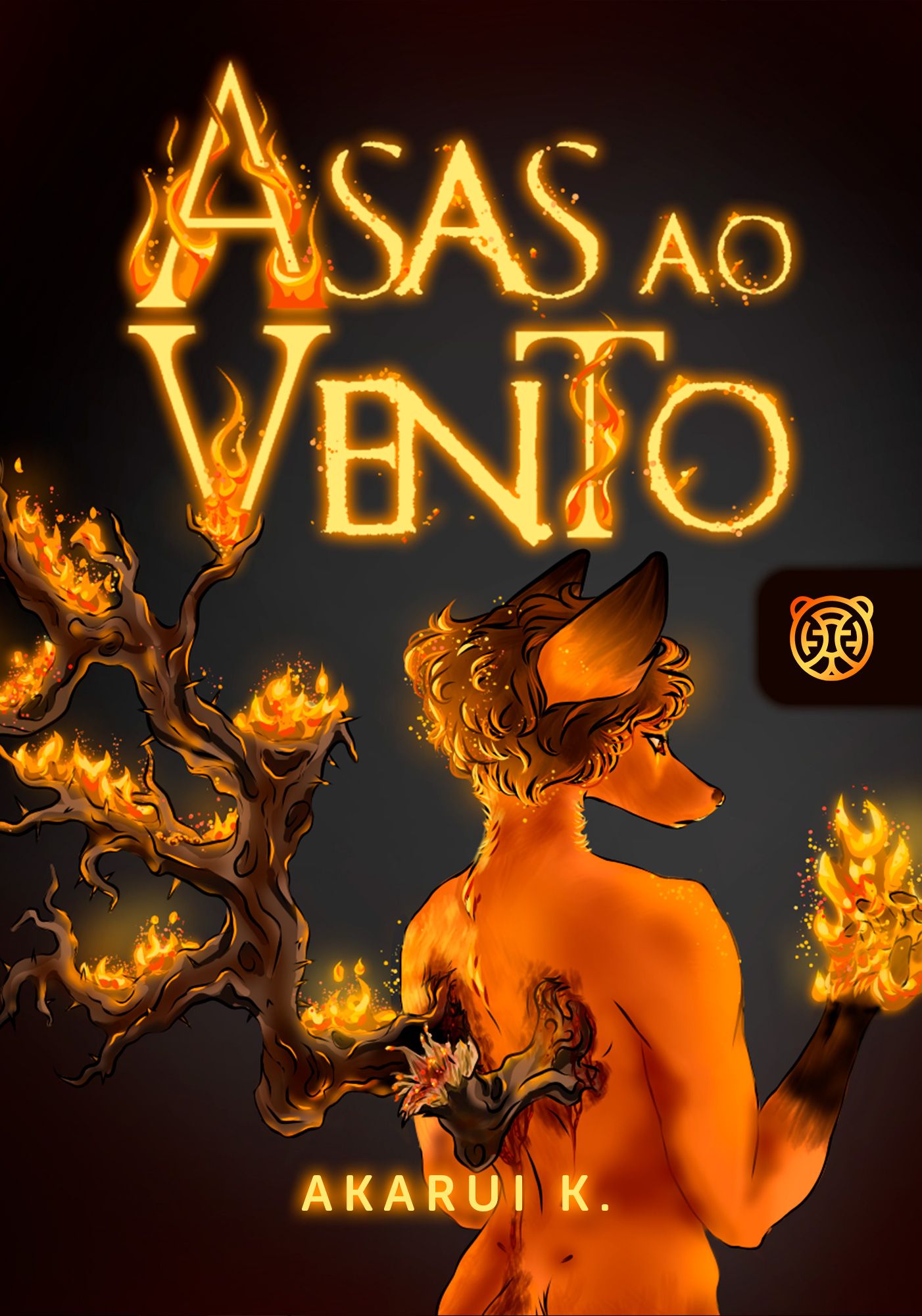 Capa da novel Asas ao Vento