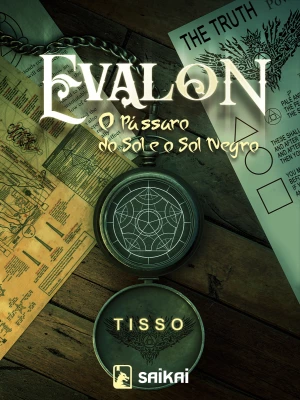 Capa da novel Evalon: O Pássaro do Sol e o Sol Negro